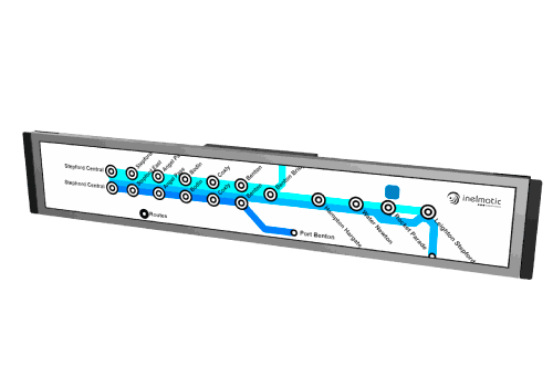Metro subway on-board next stop information 