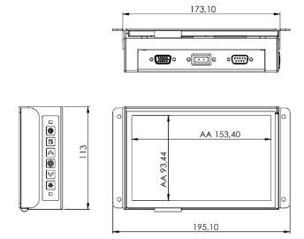 OF700 ist ein 7-Zoll-WVGA-Monitor (800 x 480 px) mit schmalem Rahmen und geringer Tiefe - Inelmatic