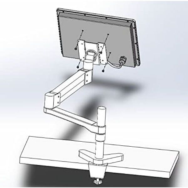 MAF1200 es un monitor robusto XGA de 12" pulgadas (1024x768px) de estructura de metal de fresado a prueba de agua - Inelmatic