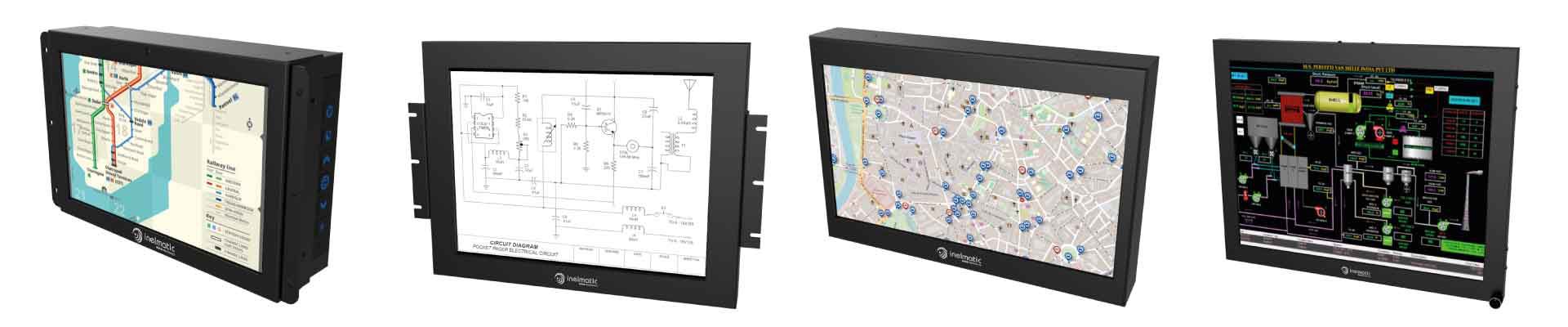 Stand alone & embedded military metal frame displays - Inelmatic