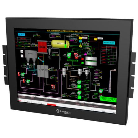 MF1200 incluye un controlador con ajuste de luz de fondo automático y manual, dependiendo de la luz ambiental - Inelmatic