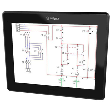 MAF1200 es un monitor robusto XGA de 12" pulgadas de estructura de metal de fresado a prueba de agua - Inelmatic