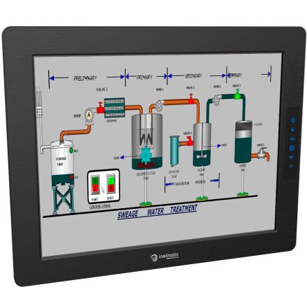 Le MAF1500 est un moniteur XGA de 15 pouces à cadre métallique de fraisage robuste et étanche - Inelmatic