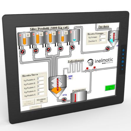 MAF1500 is a XGA 15&quot; inch rugged milling metal frame monitor with waterproof function - Inelmatic