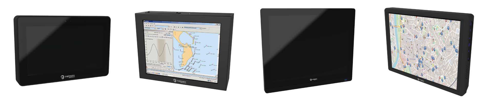 Rugged metal frame monitors with CPU - Inelmatic