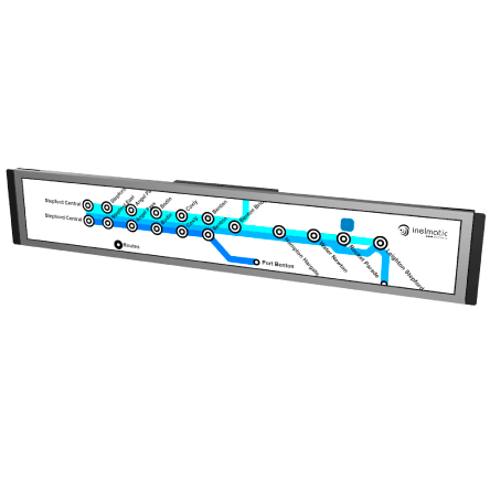 36 inches open frame metro stops Information screen display - Inelmatic