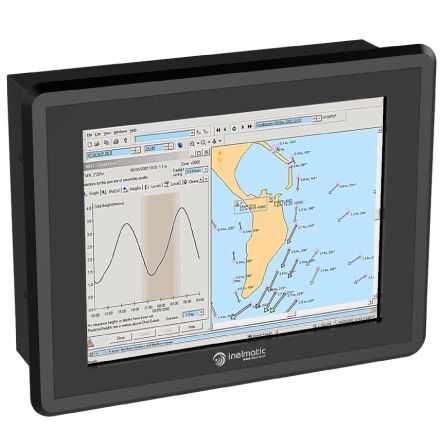 EDP800 es una pantalla de 8 pulgadas con CPU integrada para montaje en panel o pared y diseñada para fines industriales y para ser encastrada en vehículos - Inelmatic