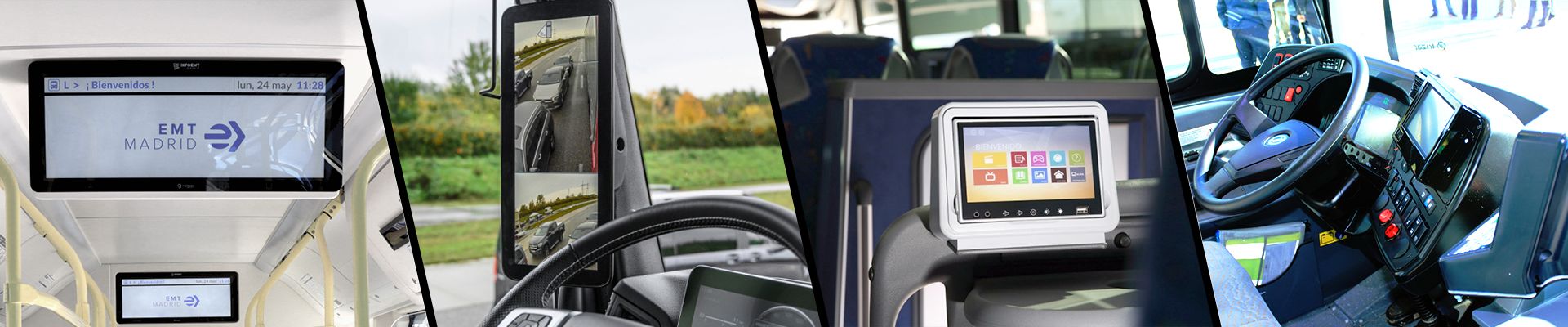 Monitores y pantallas de entretenimiento para autobuses - Inelmatic 