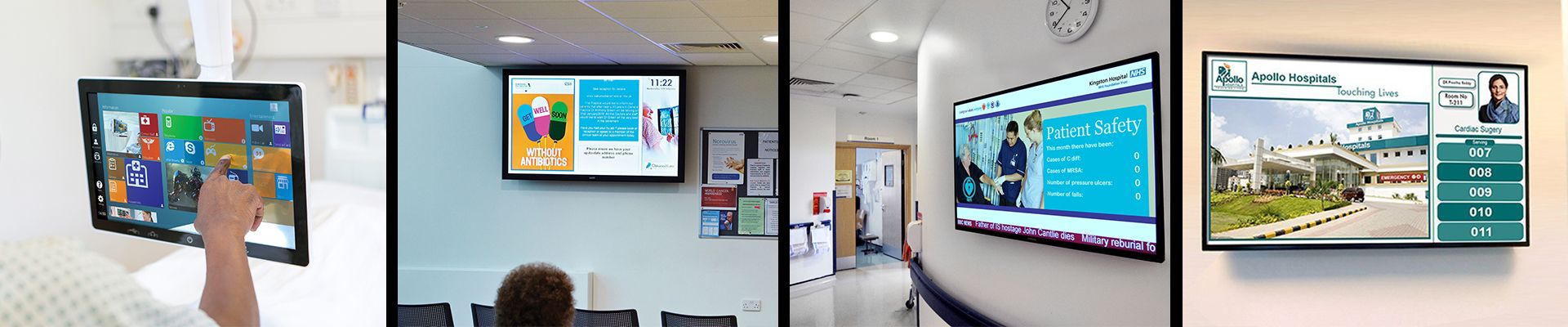 Healthcare hospital digital signage - Inelmatic